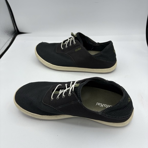 Olukai Shoes Mens Size 8 Nohea Moku Loafer‎ Boat Black Green - Picture 8 of 9